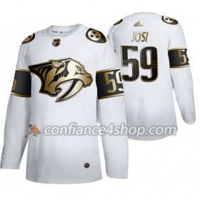 Adidas Maillot de Hockey Nashville Predators Roman Josi 59 Adidas 2019-20 Golden Edition Blanc Authentic - Homme